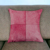 18" X 18" Fuchsia Cowhide Pillow