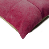 18" X 18" Fuchsia Cowhide Pillow