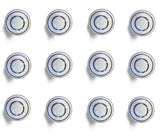 1.5" X 1.5" X 1.5" White And Navy Knobs 12 Pack