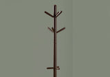 16.25" X 16.25" X 69" Cappuccino Solid Wood Coat Rack