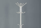 19" X 19" X 70" White Metal Coat Rack