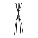 13.5" X 19.5" X 72.5" Black Metal Coat Rack