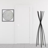 13.5" X 19.5" X 72.5" Black Metal Coat Rack