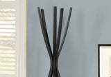 13.5" X 19.5" X 72.5" Black Metal Coat Rack
