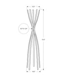 13.5" X 19.5" X 72.5" Black Metal Coat Rack