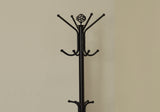 19" X 19" X 70" Black Metal Coat Rack