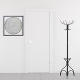 18" X 18" X 70" Black Metal Coat Rack