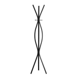 12" X 18" X 72" Black Metal Coat Rack