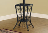 16" X 16" X 71" Black Metal Umbrella Holder Coat Rack