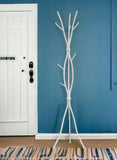 74" White Metal Modern Tree Branch Coat Rack