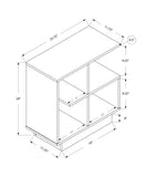 24" Espresso End Table With Four Shelves