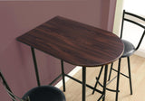 24" Brown And Black Free Form Manufactured Wood Bar Table