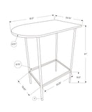 24" White Free Form Manufactured Wood Bar Table