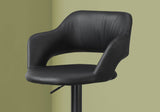 " Black Metal Low Back Bar Height Bar Chair