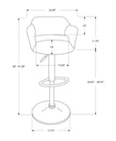 " Black Metal Low Back Bar Height Bar Chair