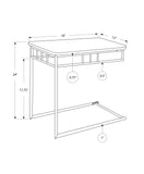 18" X 12" X 24" Grey Grey Mdf Metal Accent Table