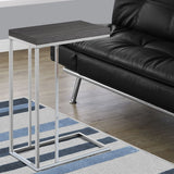 18.25" X 10.25" X 25.25" Grey Particle Board Metal Accent Table