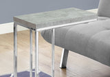 18.25" X 10.25" X 25.25" Grey Particle Board Metal Accent Table