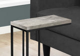 18.25" X 10.25" X 25.25" Greyblack Particle Board Metal Accent Table