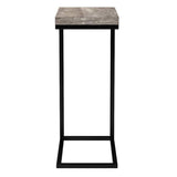 18.25" X 10.25" X 25.25" Taupeblack Particle Board Metal Accent Table