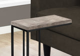 18.25" X 10.25" X 25.25" Taupeblack Particle Board Metal Accent Table
