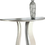 33" Silver Mirrored End Table