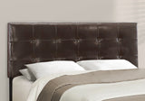 Solid Wood Queen Tufted Brown Upholstered Linen Bed With Nailhead Trim