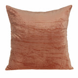 18" X 7" X 18" Transitional Orange Solid Pillow Cover With Poly Insert