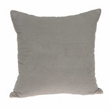 18" X 7" X 18" Transitional Gray Solid Pillow Cover With Poly Insert