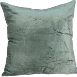 20" X 7" X 20" Transitional Aqua Solid Pillow Cover With Poly Insert