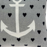 20" X 7" X 20" Transitional Gray Solid Pillow Cover With Poly Insert