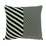 18" X 5" X 18" Transitional White &amp; Black Pillow Cover With Poly Insert