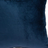 22" X 7" X 22" Transitional Dark Blue Solid Pillow Cover With Poly Insert