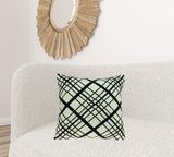 Crossover White &amp; Black Pillow