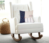 20" X 6" X 14" Nautical White Pillow Cover With Poly Insert