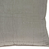 20" X 7" X 20" Transitional Sea Foam Solid Quilted Pillow Cover With Poly Insert