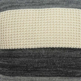 20" X 7" X 20" Transitional Gray Solid Quilted Pillow Cover With Poly Insert