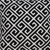 20" X 7" X 20" Transitional Black And White Pillow Cover With Poly Insert