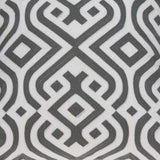 20" X 7" X 20" Traditional Gray And White Cotton Pillow Cover With Poly Insert