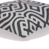 20" X 7" X 20" Gray And White Accent Pillow Cover With Poly Insert