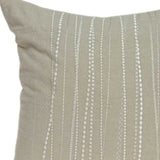 20" X 7" X 20" Elegant Transitional Beige Pillow Cover With Poly Insert