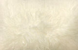 17" Bright White Genuine Tibetan Lamb Fur Pillow With Microsuede Backing