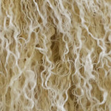 20" Gold Genuine Tibetan Lamb Fur Pillow With Microsuede Backing