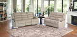 Two Piece Indoor Brown Microsuede Five Person Seating Set
