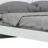 Solid Wood King White Bed