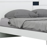 Solid Wood King White Bed