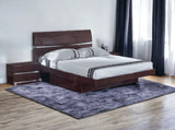 Solid Wood Queen Wood Brown Bed