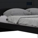 Solid Wood Queen Black Bed