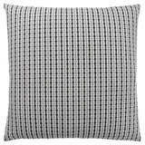 18" X 18" Black Gray and White Polyester Striped Zippered Pillow