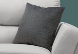 18" X 18" Dark Gray Velvet Polyester Abstract Zippered Pillow